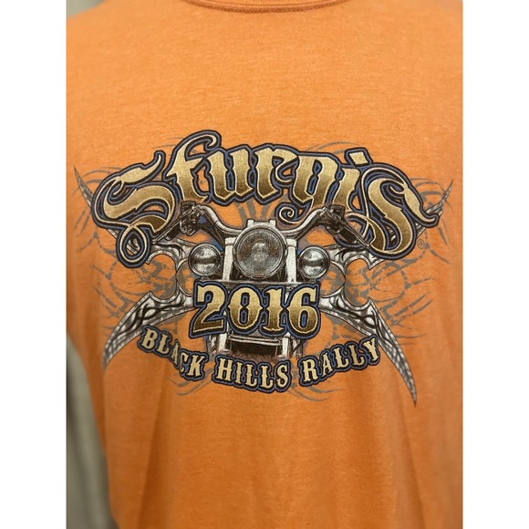 Sturgis Black Hills Rally 2016‎ Golden T Shirt Xl Orange - Picture 2 of 6
